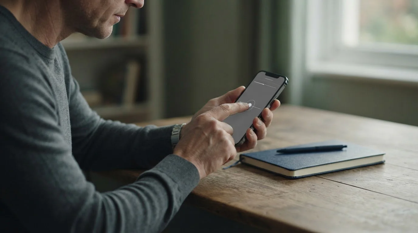 Dłoń ustawia miesięczny limit wpłat w aplikacji na smartfonie