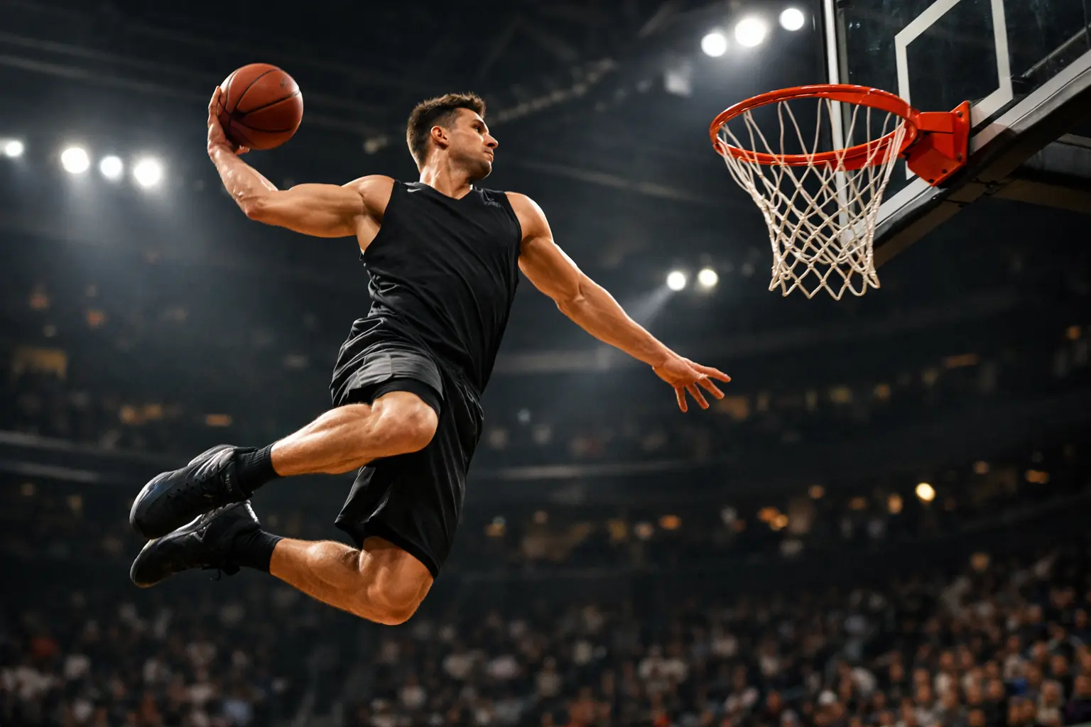 Koszykarz wykonujący rzut do kosza podczas meczu NBA